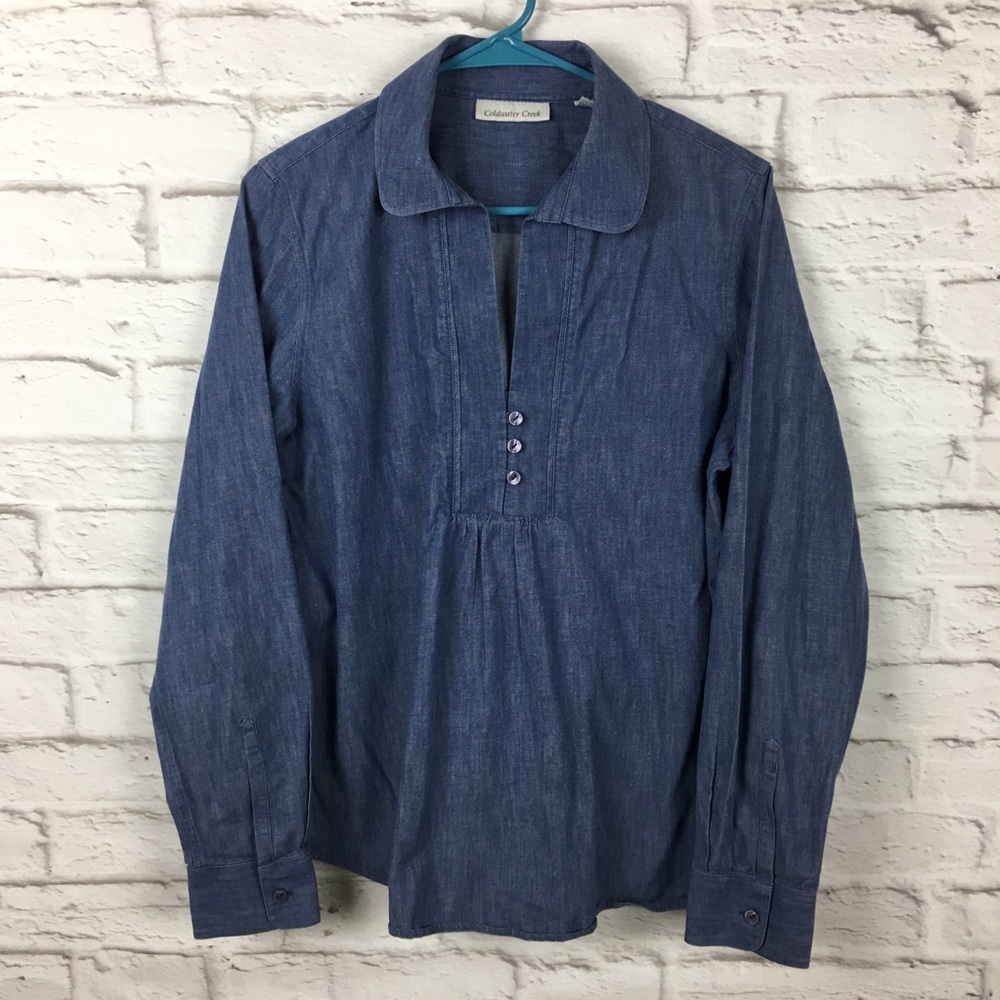 Coldwater Creek denim shirt medium cotton C05